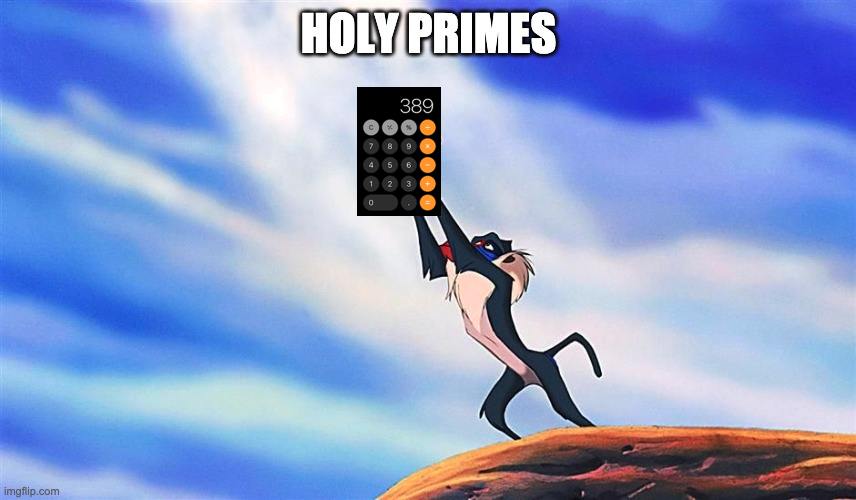 HolyPrimes's tweet photo. Im honestly so happy at this incredible community that has come together over the last 24 hours!

Holy Primers you rule!!!!

If you could choose your forever prime,
Which one would it be?

quote retweet! 
#screenshotsofacalculator 
#holyprimes 
#NFTs #NFTart #opensea https://t.co/3IpOEsYxeI