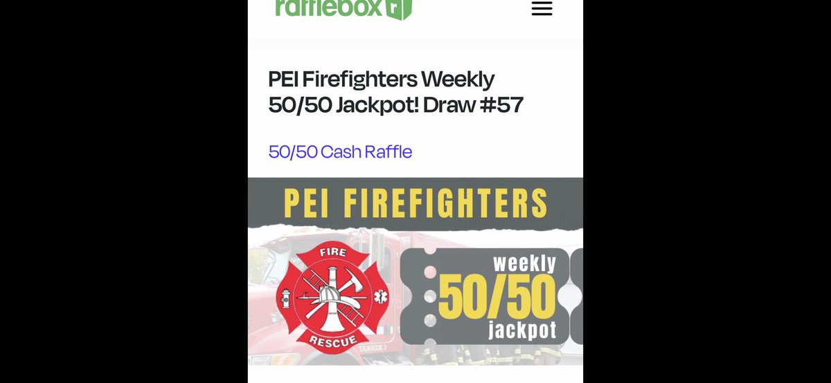 Please support Charlottetown Fire Dept. Station 2 in the PEI Firefighters weekly 50/50 draw.. our proceeds will help support the PEI Humane Society.