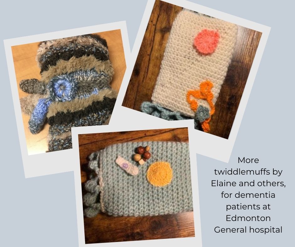 So many make-and-donate projects came in this summer from the yegSpark yarn ninjas that I lost track! Check this out: