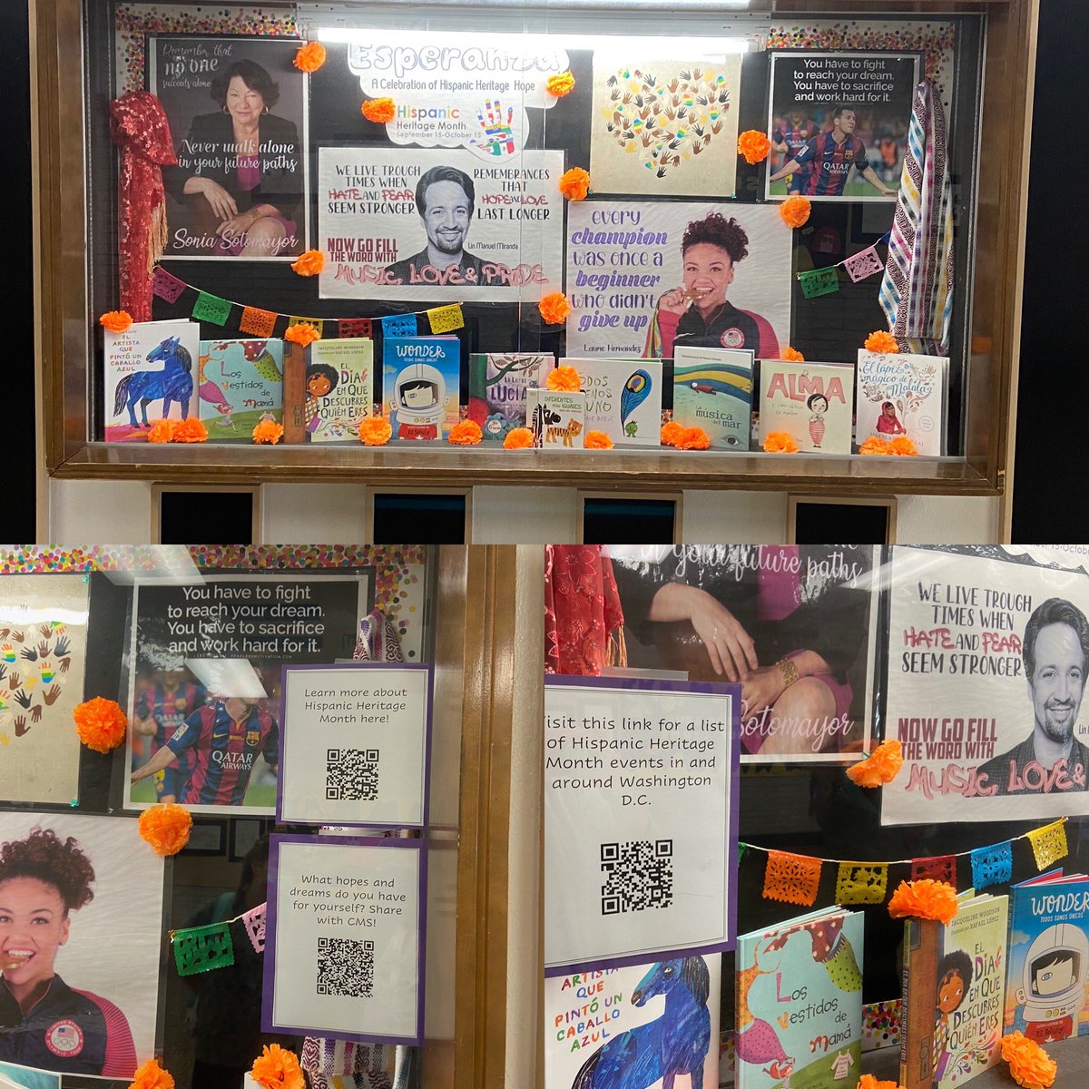 Mr. Carney (@mrcarneycms) on Twitter photo Check out our awesome and interactive display for Hispanic Heritage Month (9/15-10/15)! Thanks to our WL chair Mrs. Denton for making this! <a href="/CockeysvilleMS/">Cockeysville Middle</a> @CbyersChristina <a href="/S_Mustipher/">Sam Mustipher</a> <a href="/jbenjaminBCPS/">Justin Benjamin</a> <a href="/MsFowler5/">Mrs. Williams</a> Check out our awesome and interactive display for Hispanic Heritage Month (9/15-10/15)! Thanks to our WL chair Mrs. Denton for making this! <a href="/CockeysvilleMS/">Cockeysville Middle</a> @CbyersChristina <a href="/S_Mustipher/">Sam Mustipher</a> <a href="/jbenjaminBCPS/">Justin Benjamin</a> <a href="/MsFowler5/">Mrs. Williams</a>
