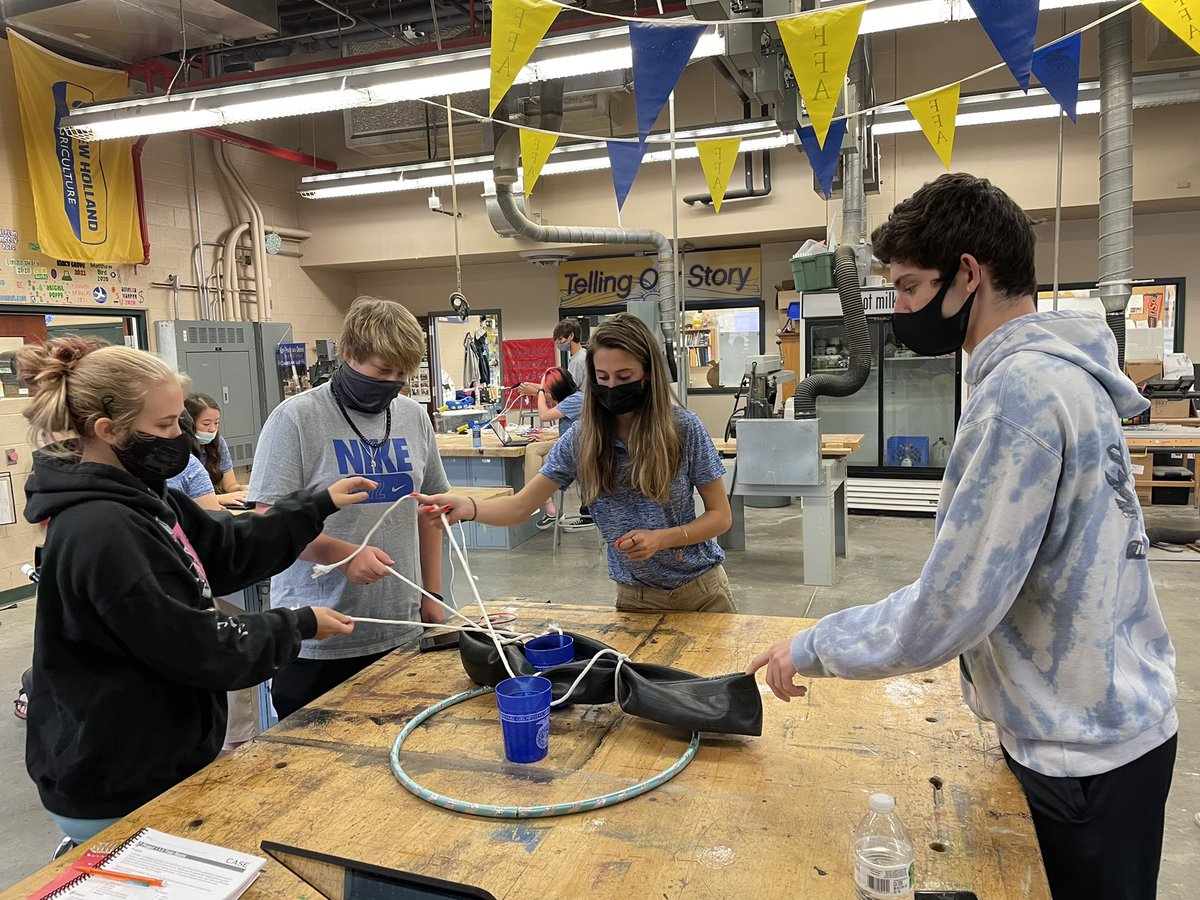 DJR_131's tweet image. Our #AgPowerTech classes put the Engineering Design process to the test to solve the Toxic Beans challenge! All different prototypes, but all successful after some trial and error. #BrainSweat #TeachAg