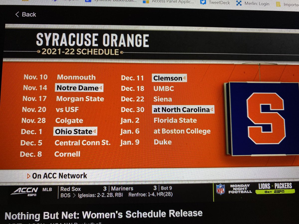 RT @DonnaDitota1: Syracuse’s women’s basketball schedule this season: https://t.co/TpCHRsYG6L
