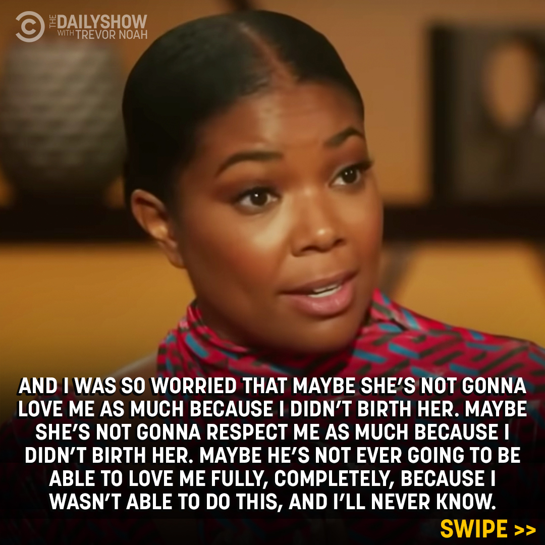TheDailyShow's tweet photo. The emotional impacts of becoming a parent through surrogacy aren’t talked about as much as @itsgabrielleu thinks they should be. Full interview: https://t.co/d2gxJ7x63Y https://t.co/IPb7n2euF0