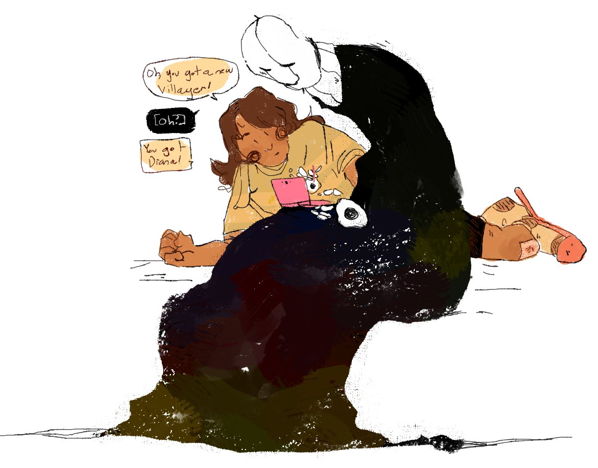 drew a lot of chara hanging out with jevil(/gaster) 