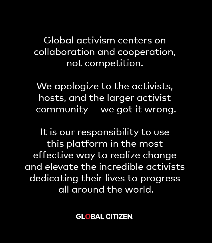 GlblCtzn's tweet photo. A message from Global Citizen on "The Activist." https://t.co/CSODAwiIdR