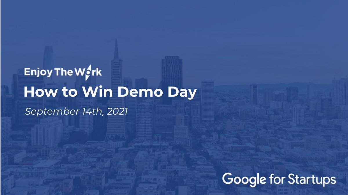 Enjoy The Work (@enjoythework) on Twitter photo Yesterday, Enjoy The Work partners <a href="/DjBatavia/">Devan Batavia</a> (Devan Batavia) and <a href="/Learning4Life/">Lesley Ross</a> (Lesley Ross) provided guidance on “How To Win Demo Day” for the <a href="/GoogleStartups/">Google for Startups</a> Black Founders program.
Learn more about this GFS accelerator here: bit.ly/3kf2FWM Yesterday, Enjoy The Work partners <a href="/DjBatavia/">Devan Batavia</a> (Devan Batavia) and <a href="/Learning4Life/">Lesley Ross</a> (Lesley Ross) provided guidance on “How To Win Demo Day” for the <a href="/GoogleStartups/">Google for Startups</a> Black Founders program.
Learn more about this GFS accelerator here: bit.ly/3kf2FWM