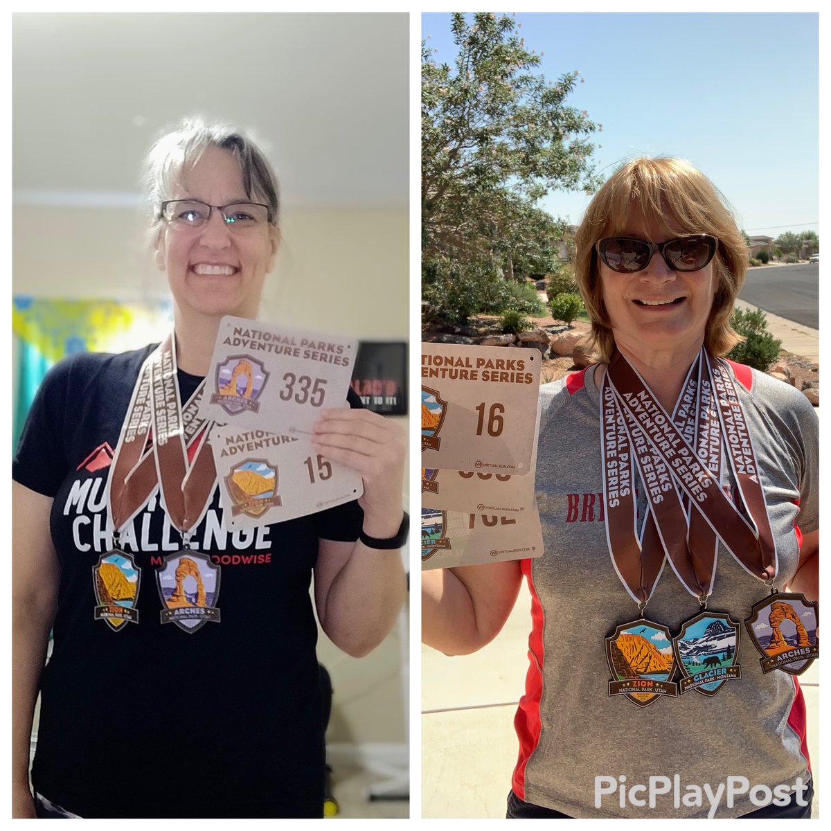 Thanks to the #munrostepchallenge, a couple of the <a href="/MusicalPeakers/">Musical Peakers</a>  completed virtual 5K’s together in southern Utah’s National Parks with nearly 60,000 steps between the two of them.  <a href="/CretiaGilley1/">Cretia</a> @mypeakchallenge @samheughan @bloodcanceruk