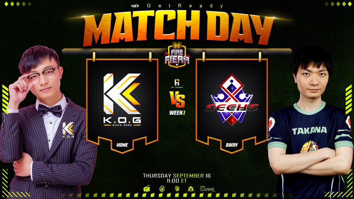 Torneo De Fuego🏆🔥 (@torneodefuego) on Twitter photo Week 1 | Group A
Thursday, September 16
<a href="/KOGCOC/">K.O.G</a> vs <a href="/TeamSECHS/">Team SECHS</a>
⏰🇺🇸 11:00 am
⏰🇲🇽 10:00 am
⏰🇪🇺17:00 pm
⏰🇮🇳 20:30 pm
Stream by:
🎙@Shide95
🎙<a href="/shioNwu/">shioN🔥</a> & <a href="/Sockers_/">Sockers SU</a>
🎙<a href="/Lexnos_/">👀</a>
🎙<a href="/P2akG/">P2ak Gaming</a>
🎙<a href="/kamikazi_coc/">Kámïkázï Gaming</a>
🎙<a href="/marinaul/">marinaul</a>
🎙<a href="/PixelGamingcoc/">Pixel Gaming COC</a> Week 1 | Group A
Thursday, September 16
<a href="/KOGCOC/">K.O.G</a> vs <a href="/TeamSECHS/">Team SECHS</a>
⏰🇺🇸 11:00 am
⏰🇲🇽 10:00 am
⏰🇪🇺17:00 pm
⏰🇮🇳 20:30 pm
Stream by:
🎙@Shide95
🎙<a href="/shioNwu/">shioN🔥</a> & <a href="/Sockers_/">Sockers SU</a>
🎙<a href="/Lexnos_/">👀</a>
🎙<a href="/P2akG/">P2ak Gaming</a>
🎙<a href="/kamikazi_coc/">Kámïkázï Gaming</a>
🎙<a href="/marinaul/">marinaul</a>
🎙<a href="/PixelGamingcoc/">Pixel Gaming COC</a>