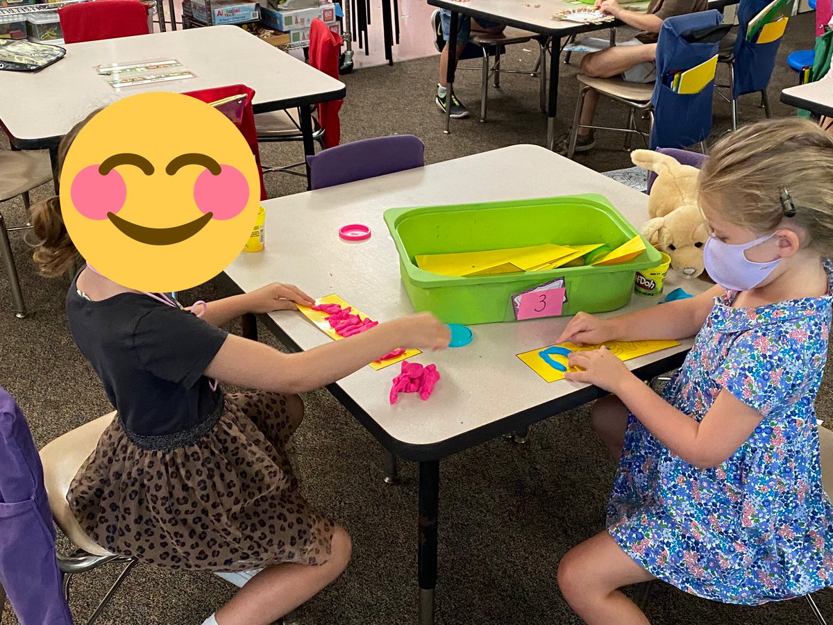 AngelaRanous's tweet photo. Students used hands-on literacy centers to reinforce letter/sound ID.  @oakgrovees  #itsbetterinthegrove https://t.co/fbWMBg07sm