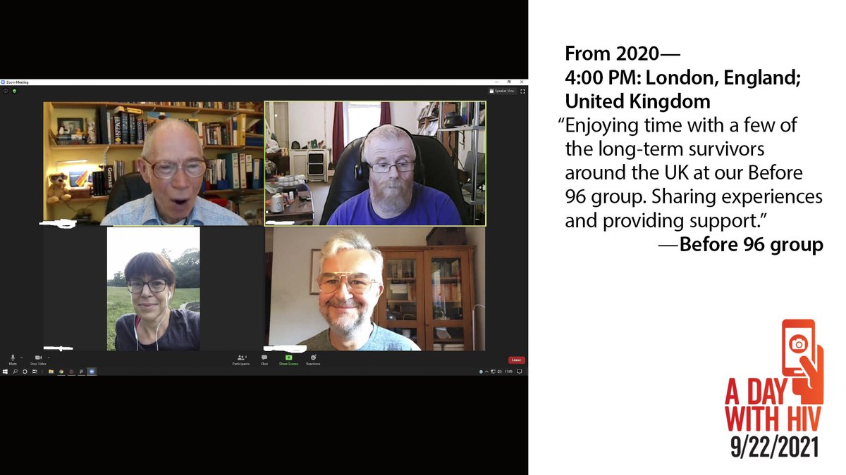 Wherever in the world you are, we’re all affected by HIV. On Wednesday 22 September, photograph a moment of your day—take a picture of whatever you’re doing, post it to your social media. Include the time, location, and what inspired you to take it; add the hashtag #adaywithhiv
