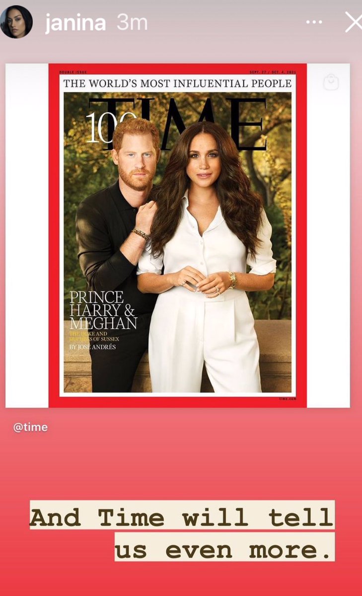 ArchHazLiliMeg's tweet photo. #Janina IG story “and time will tell us even more” #TIME100 https://t.co/PbNn5YUtcg