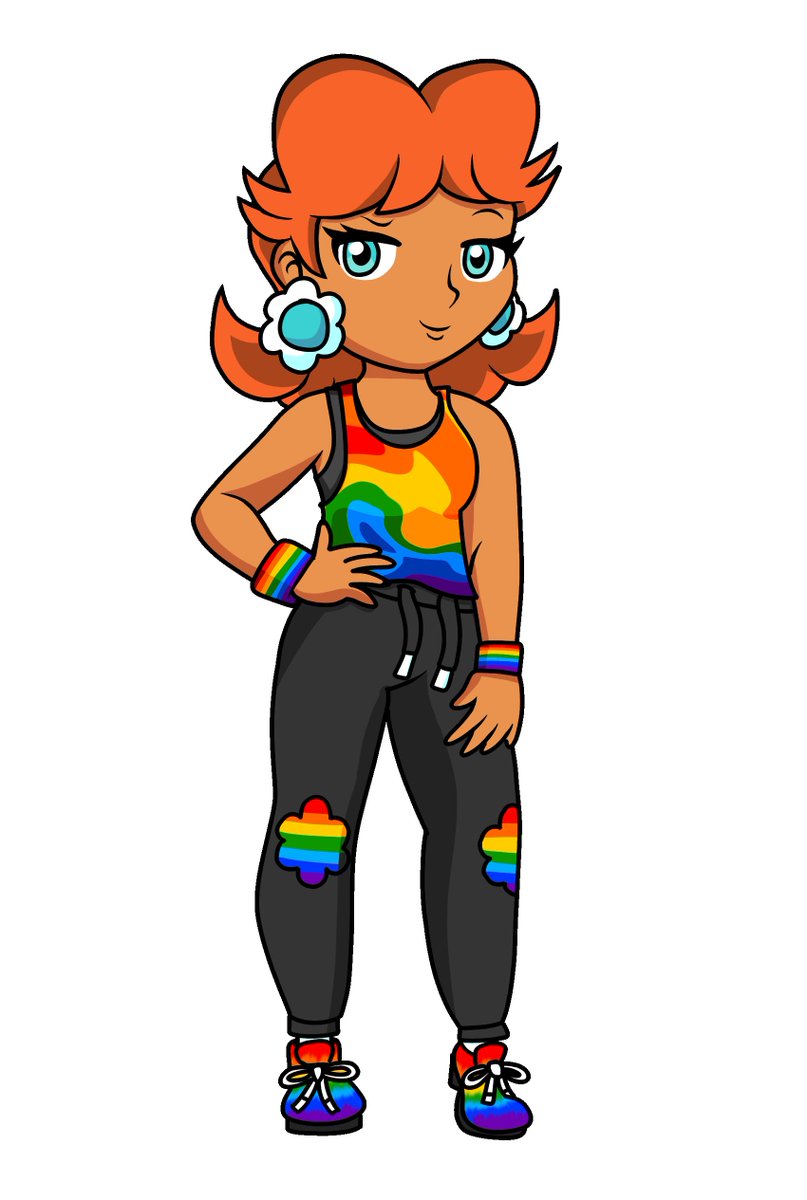 LuigiKittyKat's tweet photo. Another one of the Rainbow Fashion Challenge by @nintengirlsclub ! This time with Princess Daisy in an Athletic Outfit.
#imarainbow #princessdaisy #SuperMarioBros https://t.co/pYazyzi5A4