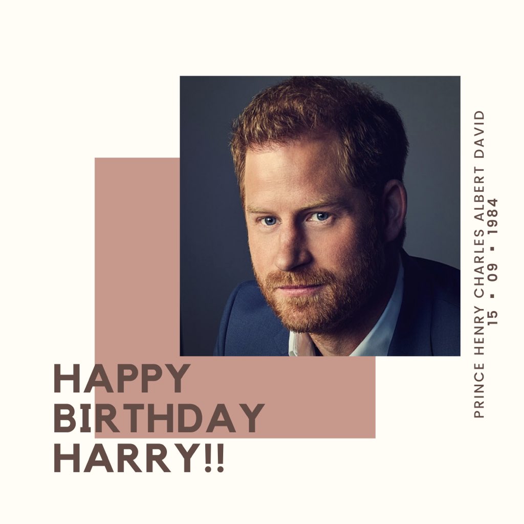 Happy 37th Birthday   to Prince Harry, Duke of Sussex!    