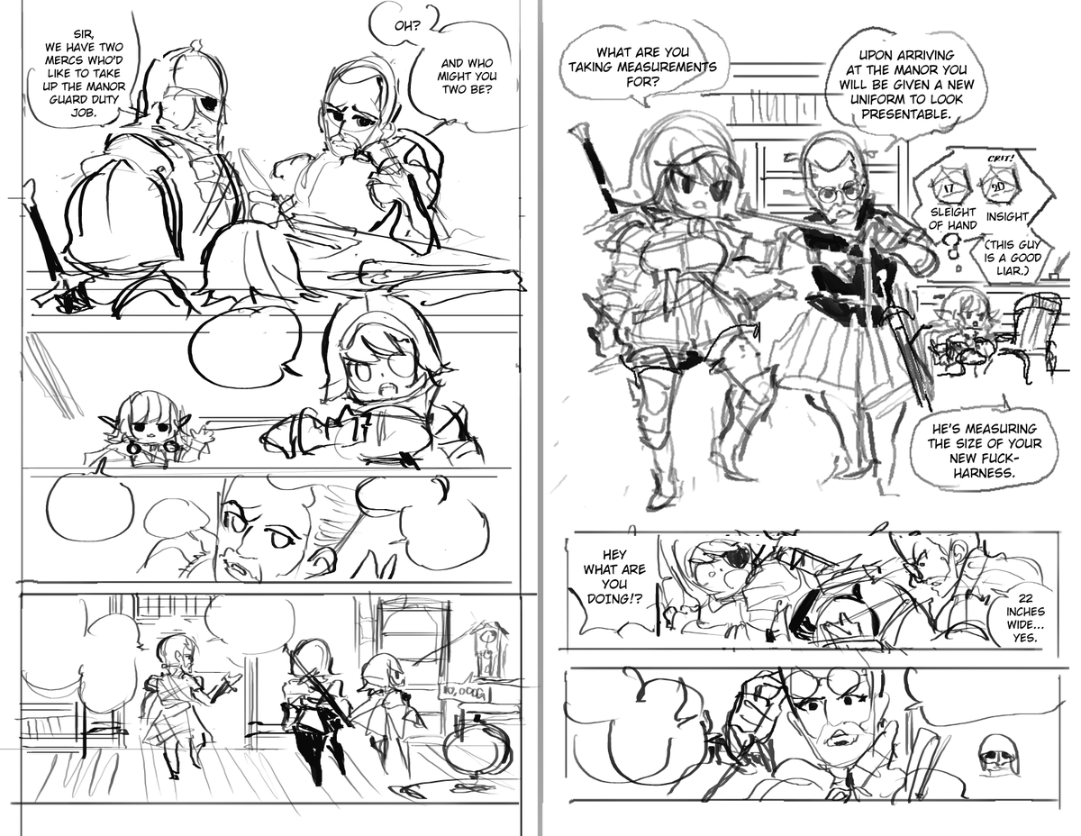 Comic that I was working on but abandoned because COVID ruined con season.

Might probably work on it again. 
