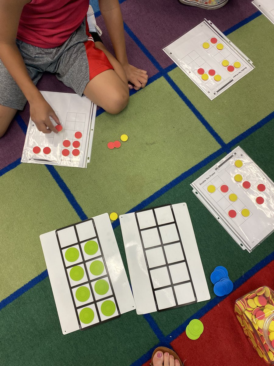 All the odds and evens today in math! #doubletenframes #togetherweshine