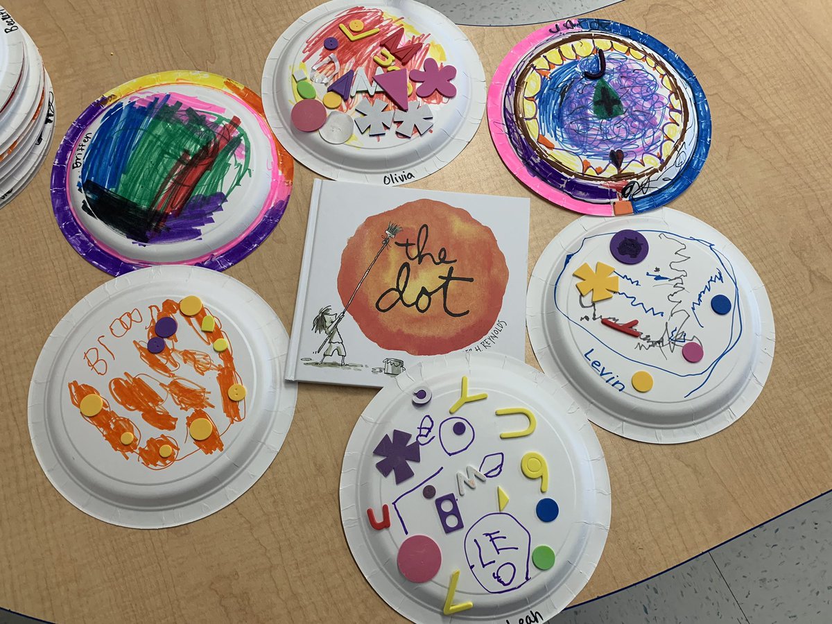 mswhites_class's tweet photo. Happy Dot Day! We listened to ‘The Dot’ and followed along with the actions of the ‘The Dot Song’ then created our own dots! 🔴🟣🟡#InternationalDotDay @alcdsb_trsa https://t.co/SrGqIR884H