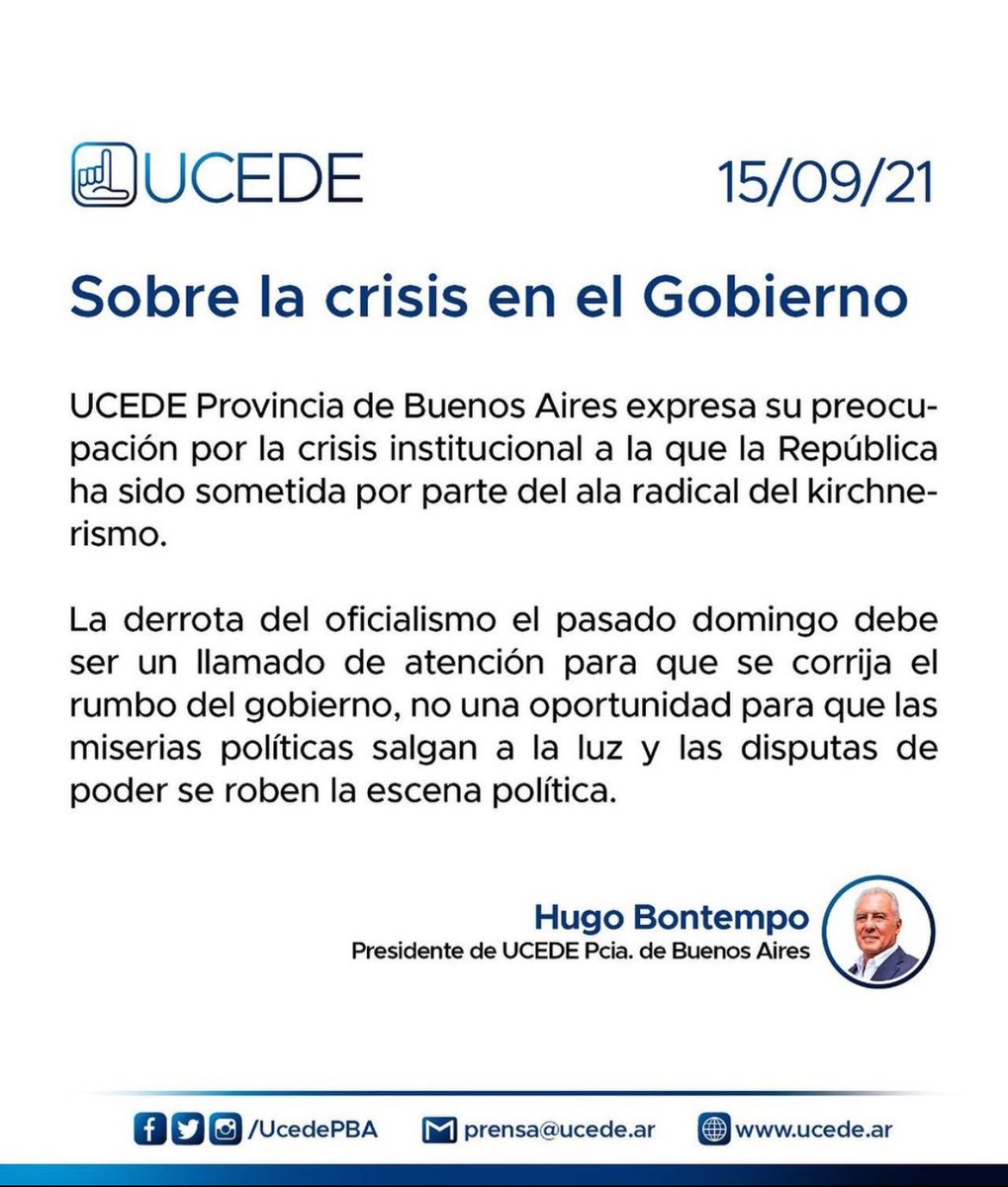 ucederiocuarto's tweet photo. El pueblo argentino no puede ni debe pagar las consecuencias de las internas del oficialismo.

#Alberto #Gabinete https://t.co/XaEKamqvcS