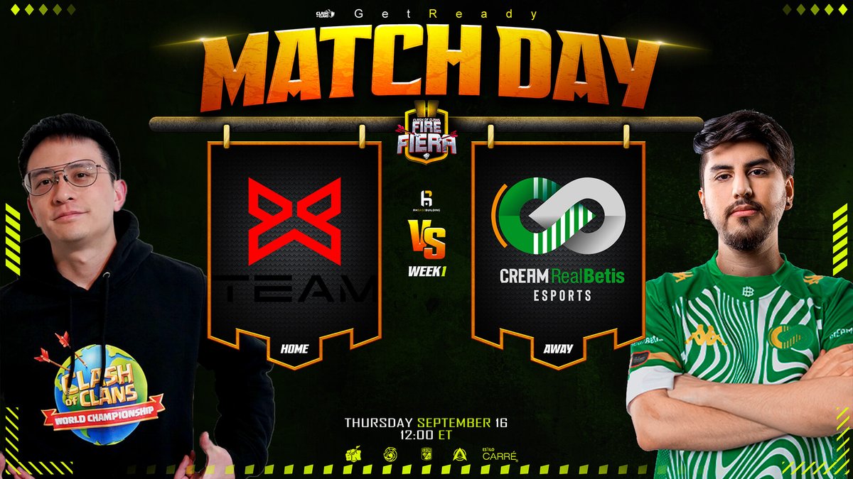 Sockers SU (@sockers_) on Twitter photo Hoy a las 17:00 CET⏰ 11:00 EST
@FireFiera 🔥🔥🔥
W1
<a href="/KOGCOC/">K.O.G</a>
🆚 <a href="/TeamSECHS/">Team SECHS</a>
<a href="/CRBetisCantera/">Herbalife Real Betis Cantera</a> 🆚 <a href="/xteam/">X-Team</a>
👁YT Y FB
📺youtu.be/aDM6YTgNkeY
📺facebook.com/shioNWUCoC/
🗣️🎙@shionwu y <a href="/Sockers_/">Sockers SU</a> Hoy a las 17:00 CET⏰ 11:00 EST
@FireFiera 🔥🔥🔥
W1
<a href="/KOGCOC/">K.O.G</a>
🆚 <a href="/TeamSECHS/">Team SECHS</a>
<a href="/CRBetisCantera/">Herbalife Real Betis Cantera</a> 🆚 <a href="/xteam/">X-Team</a>
👁YT Y FB
📺youtu.be/aDM6YTgNkeY
📺facebook.com/shioNWUCoC/
🗣️🎙@shionwu y <a href="/Sockers_/">Sockers SU</a>