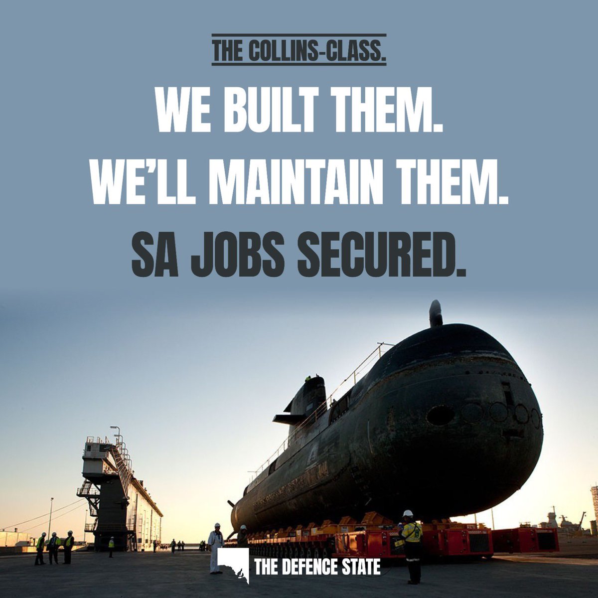 marshall_steven's tweet image. #BREAKING: SA has secured the Collins Class full-cycle docking project, which will secure #SAjobs beyond 2026. 

We built them. We’ll keep maintaining them. 

It’s testament to the hard work of our local workforce &amp;amp; cements our reputation as the naval shipbuilding capital of AUS.