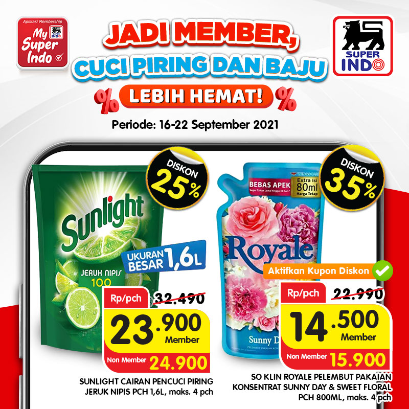 InfoSuperIndo's tweet image. Nungguin contekan promo member ya?

Lumayan Buu, daging cincang HEMAT pake My Super Indo. Naget buat anak- anak juga promo, nah ada sabun cuci piring jg, cusss yuk #KeSuperIndo

Jangan lupa selalu scan ya ID member-nya supaya dapet harga member!

#PromoMember #MemberMySuperIndo