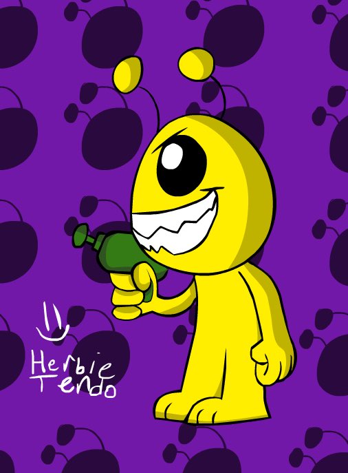HerbieCube's tweet image. A cool looking Alien Hominid drawing done by me #AlienHominid #digitalart #flashcs6