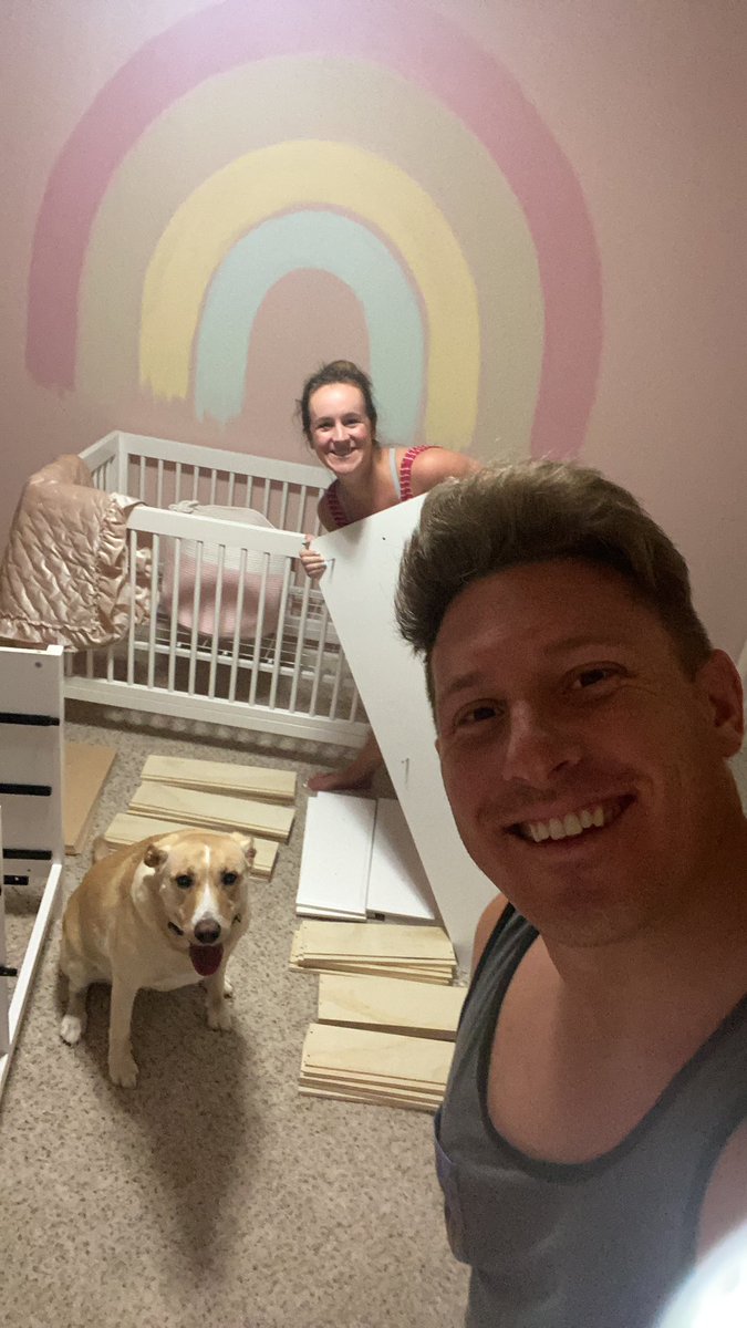 JeffMoyer41's tweet photo. From infield and hitting plans during the day to hospital plans, dressers and baby changing stations in the evening with @_haleymoyer ! Boy (or should I say GIRL) how fast the time is coming! https://t.co/3cgNr52ZxQ