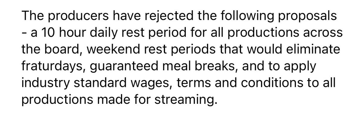 bradleywhitford's tweet image. #IASolidarity. Why? Because as an actors we need to speak up for our friends who make our careers possible.  Right now they don’t have a guaranteed meal break. Or a even a MINIMUM of a 10 hour turnaround. Stuff that would make Bezos blush. Speak up. This is nuts.