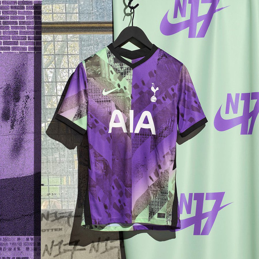 EPLBible's tweet photo. OFFICIAL: Tottenham Hotspur’s new third kit. https://t.co/xmr5I2yH7T
