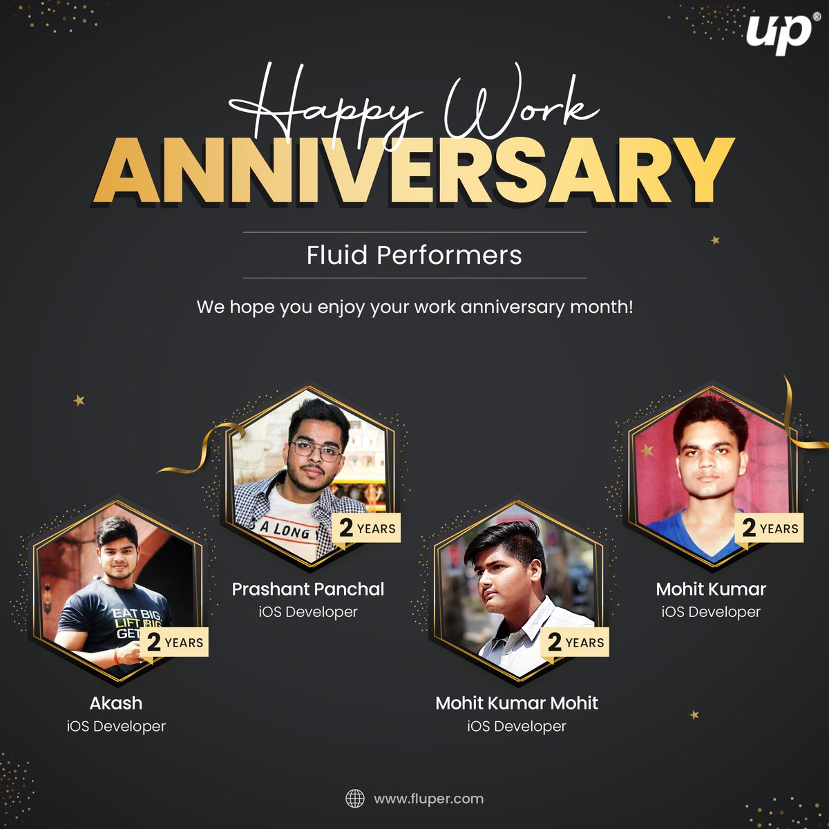 FluperOfficial's tweet photo. Wishing you a very happy work anniversary! Thank you for your two brilliant years with Fluper and here's many more.
#fluper #workaniiversary #anniversarycelebration #mobileappstatistics #mobileapps #appdevelopers #appdevelopmentcompany #uaemobileagency https://t.co/tmhwSWvslj