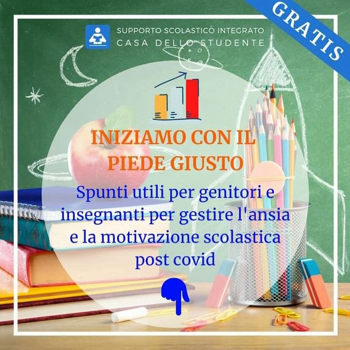 casa_studente's tweet photo. Casa dello Studente organizza l'evento informativo gratuito GRATUITO "Iniziamo con il piede giusto" per genitori e insegnanti per affiancare i ragazzi nel loro percorso scolastico 🎒 

Vi aspettiamo online sabato 25 settembre dalle 10:00 alle 12:00 💻

https://t.co/0mJTxaD4Aq https://t.co/7kG5K6GkX1