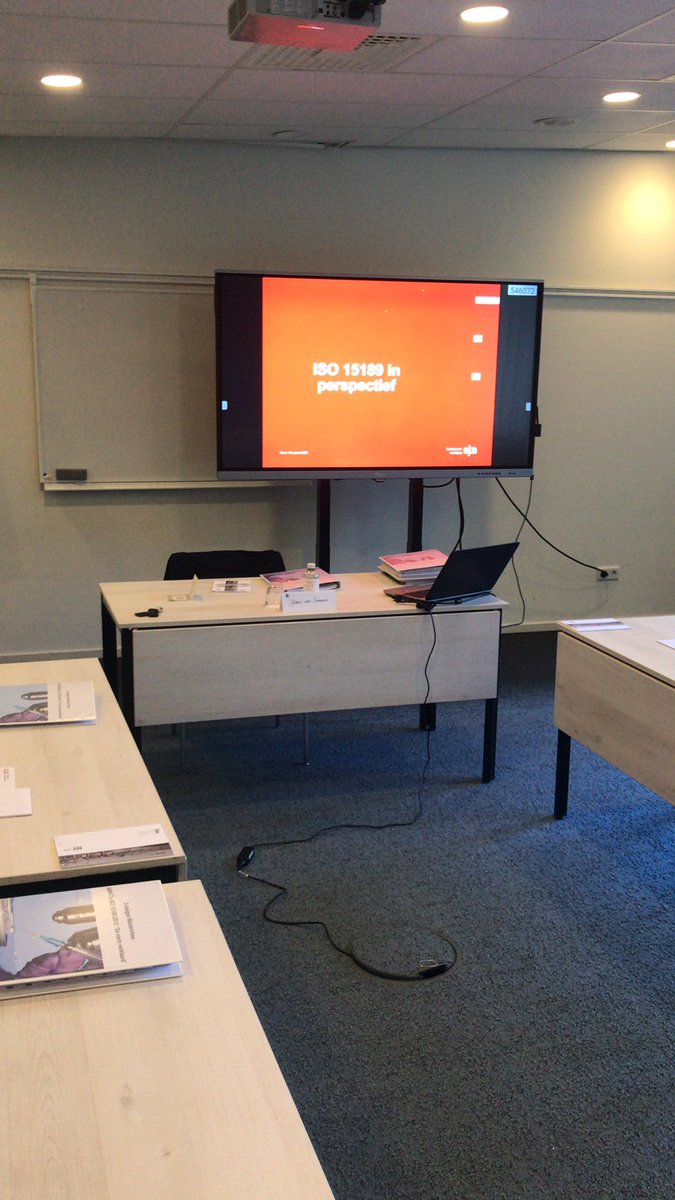 groezen_van's tweet photo. Vandaag en morgen de 2 daagde masterclass NEN-EN-ISO 15189:2012; de norm verklaard. Klaar om de deelnemers te ontvangen👍 https://t.co/vobK9Tugjz