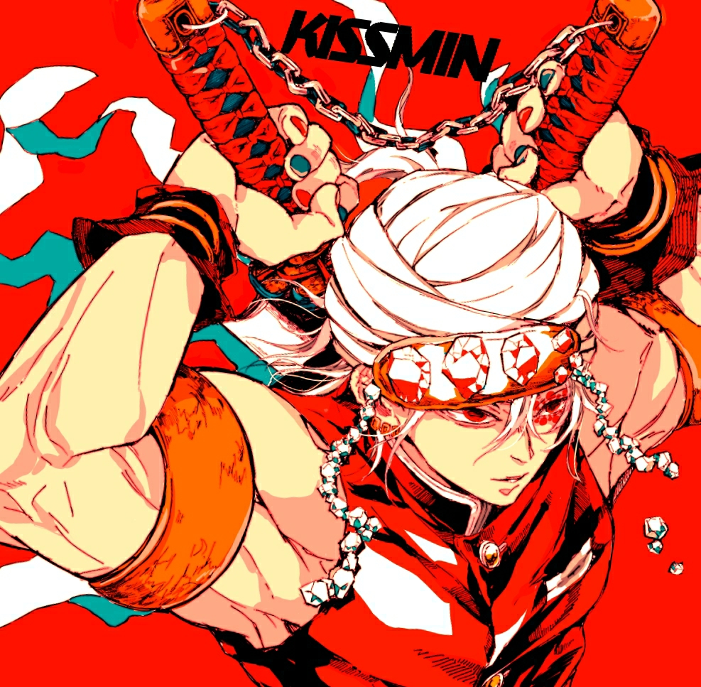 nidu4s's tweet photo. https://t.co/RCHdZMlS84 #kimetsu_no_yaiba #ufotable #uzui_tengen #kissmin #single #short_hair #fringe #red_eyes #hair_between_eyes #holding #signed #white_hair #upper_body #nail_polish #from_above #muscle #red_background #dual_wielding #boy #uniform #weapon #sword #katana https://t.co/nOr76nKzYp