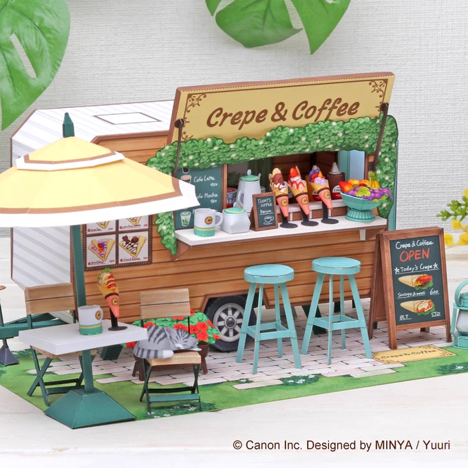 【ペーパークラフトデザイン 01】
この度Canon Creative Parkのペーパークラフト
アイスとクレープのキッチンカーのデザインとテクスチャ作成をさせていただきました。
ぜひダウンロード&amp;印刷して作ってみてください!

https://t.co/3Y44M00m7U 
