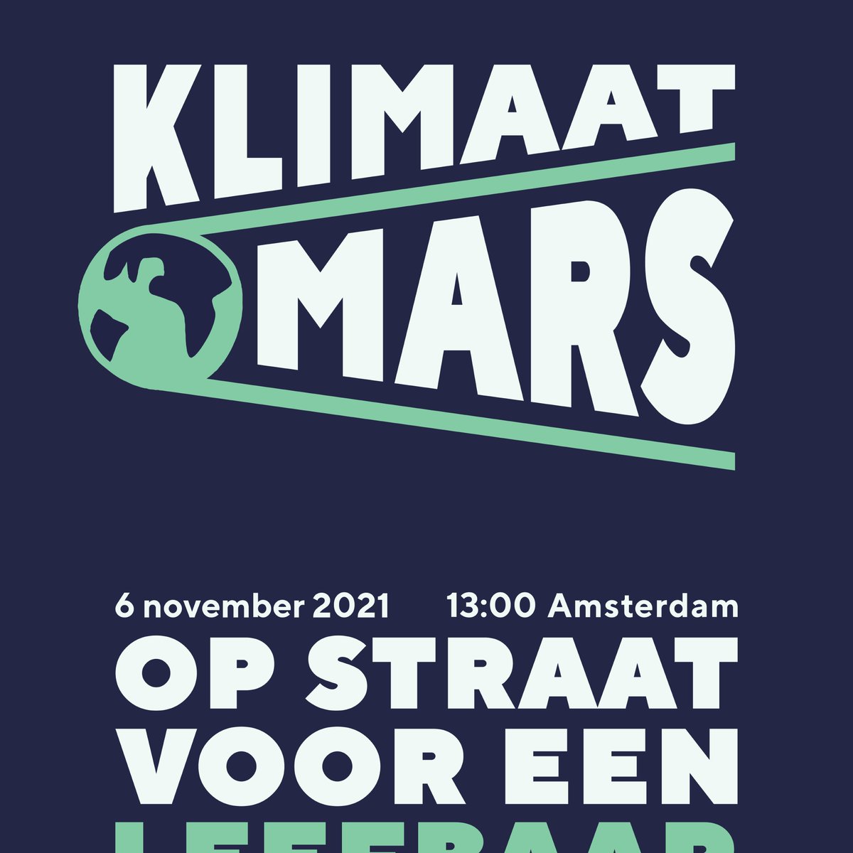 Kom 6 november naar Amsterdam om aan het kabinet te laten zien dat het tijd is voor actie. Wij eisen ambitieuze plannen voor een waardig bestaan op aarde voor iedereen. Sluit je aan! Meld je aan op klimaatmars.nl #klimaatmars