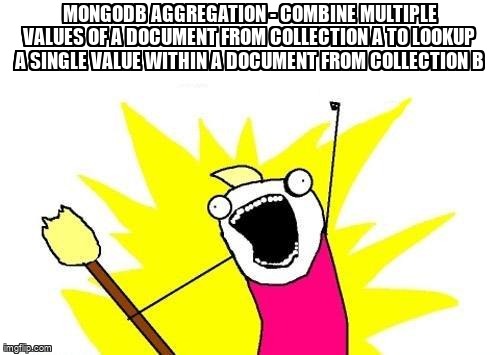overflow_meme's tweet image. MongoDB aggregation - combine multiple values of a document from collection A to lookup a single value within a document from collection B stackoverflow.com/questions/6920… #mongodb #javascript #aggregationframework