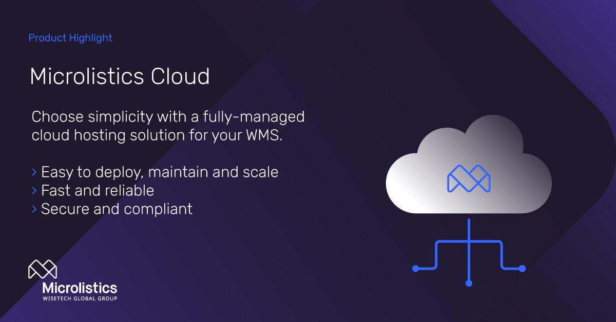 Microlistics Cloud provides a flexible, scalable and fully managed cloud hosting option for your WMS. Visit microlistics.com/cloud to learn more.
#innovation #logistics #wisetechglobal #microlistics #wms #warehousingmadesimple #partners #cloud #scalable