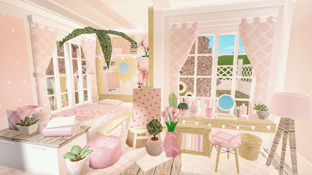 whoiskellyrblx's tweet photo. Tropical Blush Bedroom 🌴🐚🌸

I would love to have a palm tree growing through my wall

#roblox #bloxburg #bloxburgbuild #bloxburgbuilds #bloxburgbedroom #bloxburghacks https://t.co/edO1dvhF1r