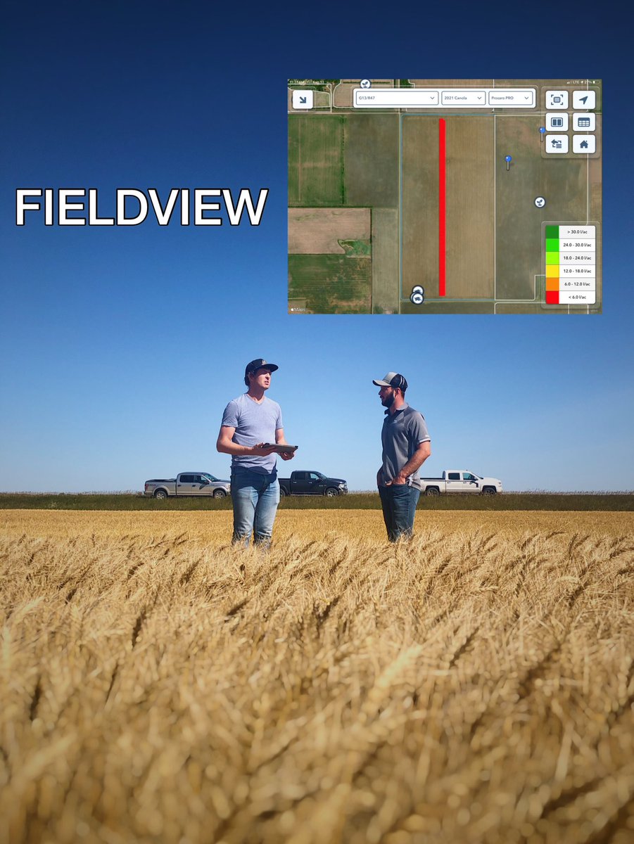 Had the pleasure of harvesting a Prosaro PRO trial with Mitch from @Bayer4CropsCA It was easy to analyze the impact using @FieldViewCanada. We’ll be using FieldView to try other varieties and products in the future!#ourfieldviewfarm #knowmoregrowmore #FieldViewReady