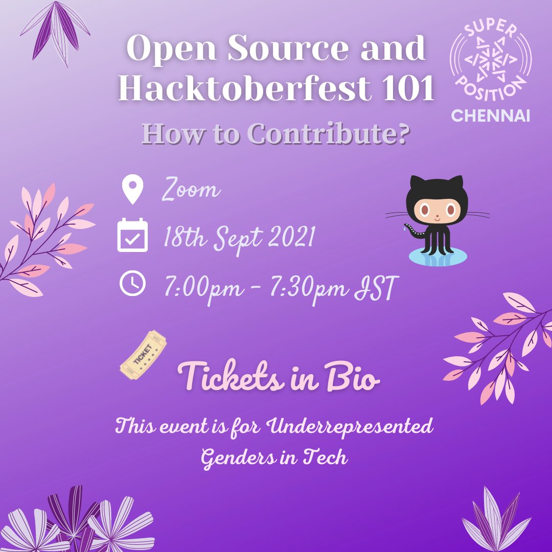 KurinjiHacks's tweet image. Tis the season of Open Source🎉
Want to learn about Open Source and don&apos;t know where to start?
Worry not. Here&apos;s the solution for you 🔍
Join us on our Open Source and Hacktoberfest 101 workshop and learn about Open Source and how to contribute. 🖥
eventbrite.com/e/open-source-…