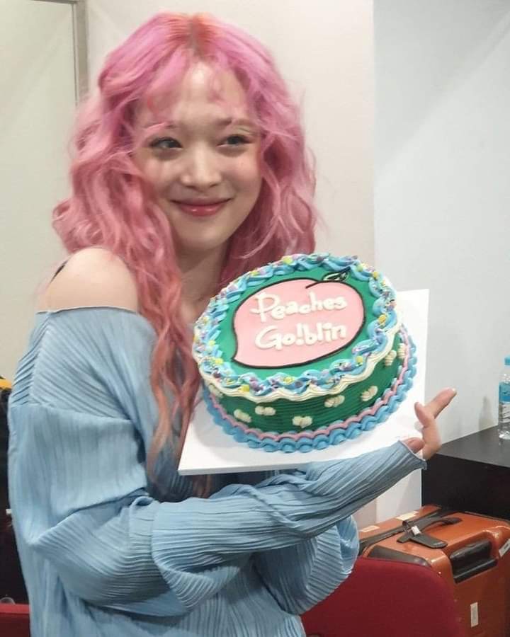 moon17530422's tweet photo. Goblin #SULLI #ForChoiJinri  #streamgoblin 🍑🍑 https://t.co/zFSdSbchuR
