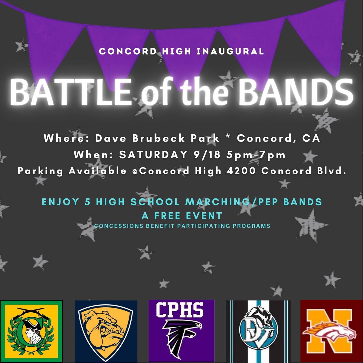 CPHSmusic's tweet photo. Come check it out! #MDUSD #pepband #cpband #collegepark #battleofthebands https://t.co/jdzYagRp0G