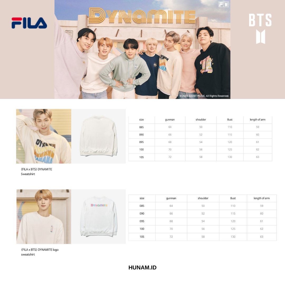 IdHunam's tweet photo. OPEN PO @fila_korea x @bts_bighit 

PO mulai 16 Sept'21 sampai out of stock 

bisa byr pakai ovo,dana,gopay,shopeepay,kartu debit atau kredit, bank transfer, #BRILINK 

Order visa DM.
#fila #bts #filaxbts #dynamite #hunamid https://t.co/bH4s4T4EsI