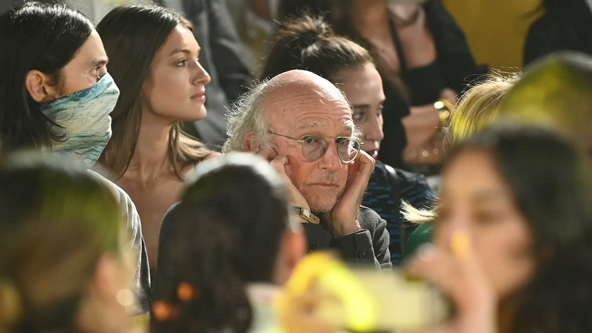 curb_david's tweet photo. No...#LarryDavid is NOT a big fan of fashion shows! https://t.co/ok1rgCHFka