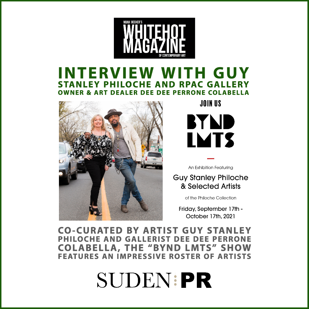 Co-curated by artist Guy Stanley Philoche &amp; gallerist Dee Dee Perrone Colabella, the “BYND LMTS”  show starting 9/17 in CT features an impressive roster of artists: bit.ly/38VQbNy.

#SudenPR #PublicRelations #Client #RPACGallery #Artists <a href="/GUYSTANLEYPHILO/">GuyStanleyPhiloche</a> <a href="/CavalierGallery/">Cavalier Galleries</a>
