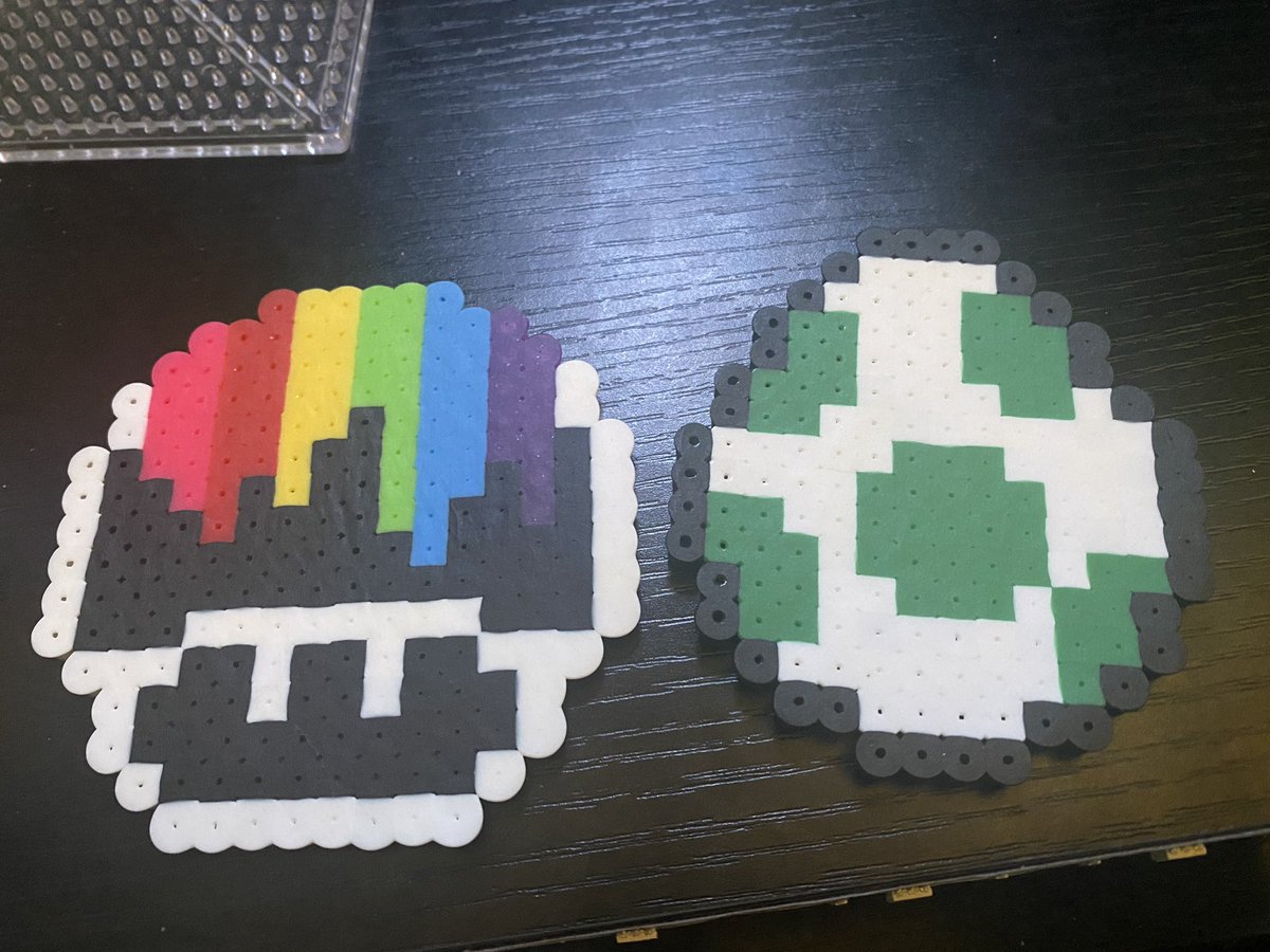 Made these babies on stream today ~

.
.
.
.
.
#perlerbead #perlerbeads #perlerart #PixelArt #Twitch #twitchstreamer #twitchaffiliate #twitchtv #SmallStreamer #smallstreamercommunity