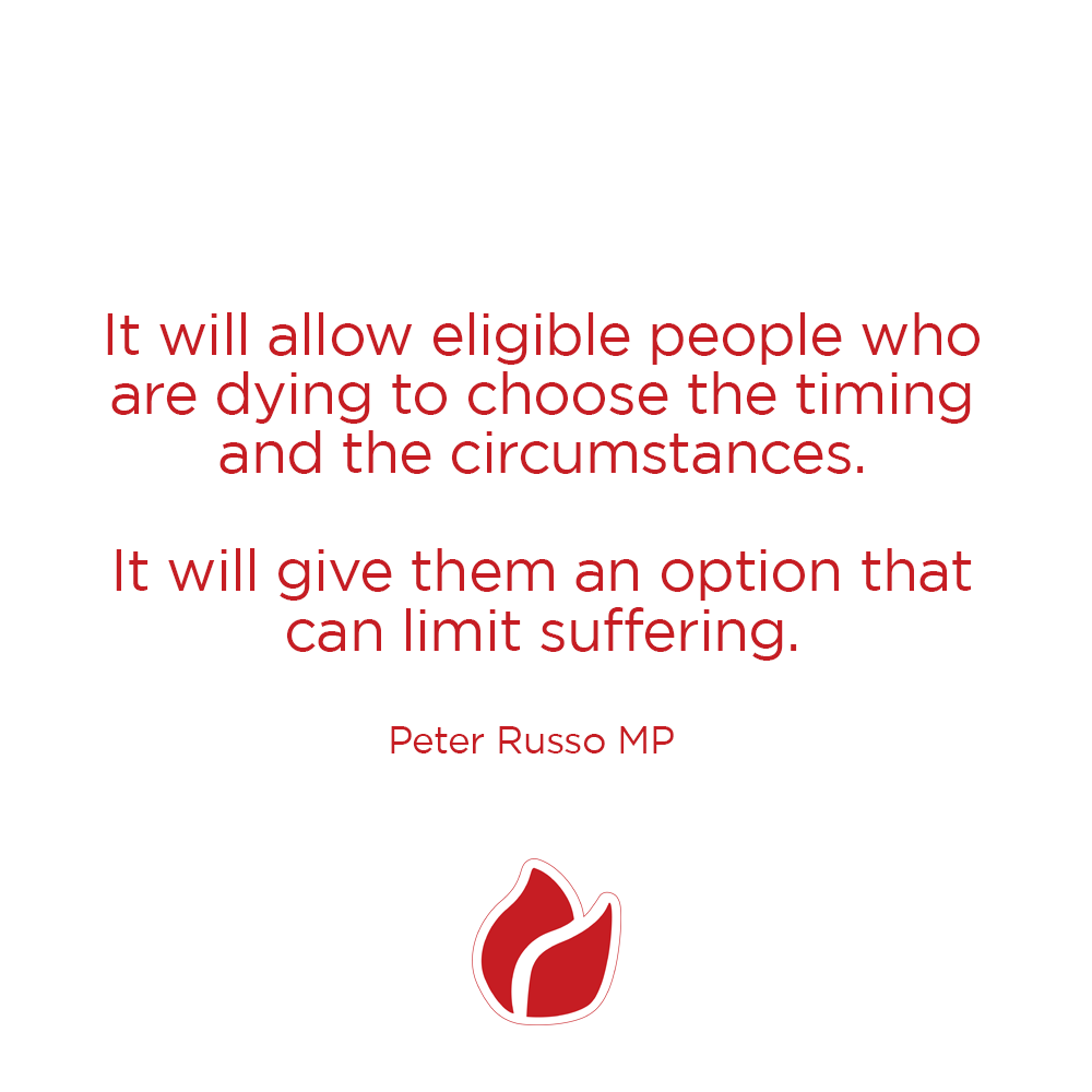 TheLeftQld's tweet photo. "If a dying person is suffering and they wish to exercise the choice, who are we to say that that is not a valid choice?"

@PeterRussoMP 

#VAD #qldpol https://t.co/f40xQX9AVw