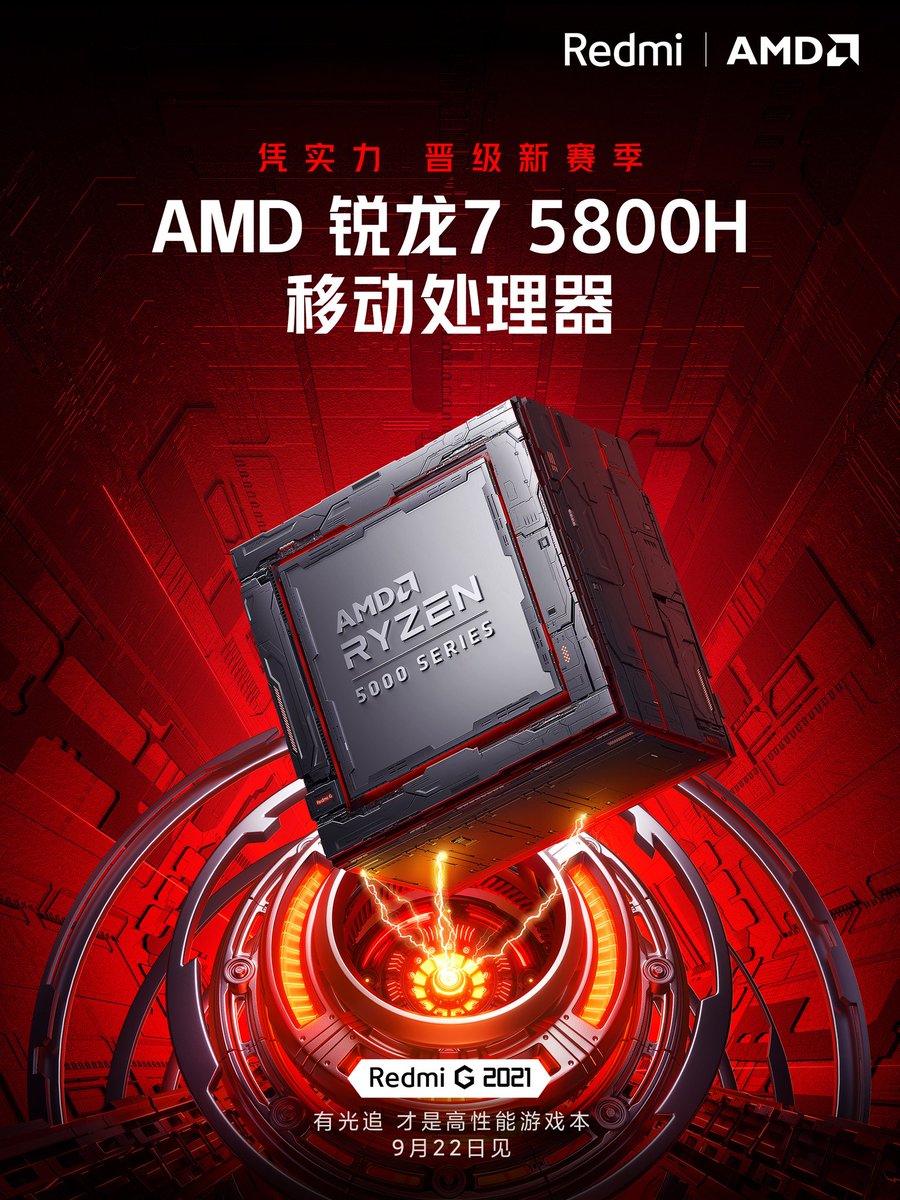 Raman_Singh8's tweet photo. Redmi G 2021 Gaming Notebook is equipped with new AMD Ryzen 7 5800H processor.
#RedmiG #RedmiG2021 https://t.co/zT0bzjAM7S