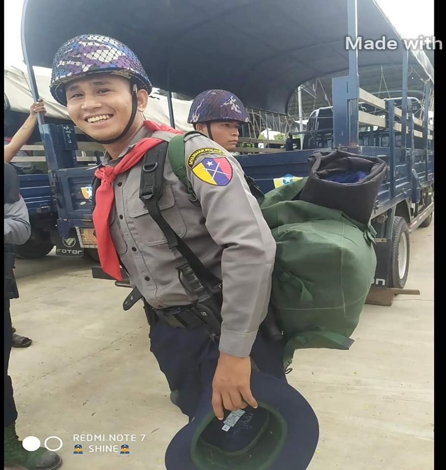 A striking police constable from #Sagaing Region’s Kale Township who had been fighting alongside civilian resistance fighters died in a clash with junta troops in Mingin Township, the People’s Defense Force said. (Photo: Police Constable Ko Hla Myo Htut) #WhatsHappeningInMyanmar