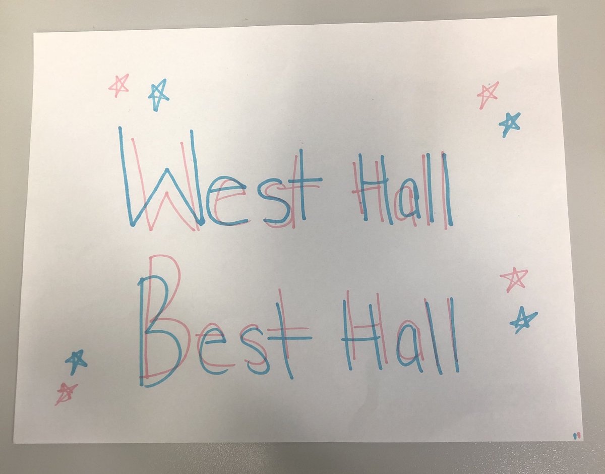 Here is a really nice and vibrant poster beautifully explaining which hall is the best hall #WestBallFootHall