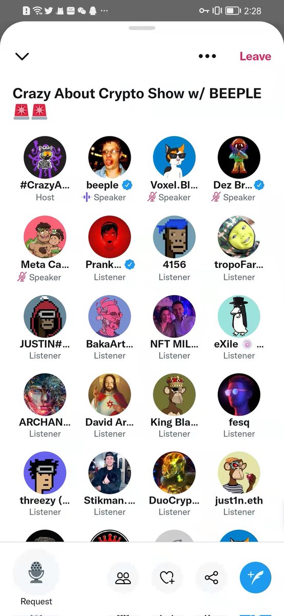 Hope next time we have more voice time with you my dude
<a href="/beeple/">beeple</a> <a href="/pranksy/">Pranksy (Wooloo Arc)</a> 💪❤️
Thanks for your kindly constructive opinions in #NFT market!🙏
We are the first COUPLES project with 50K women 👧and 50K men👨!

#MetaCavemenNFT #NFTCommmunity  #NFTshill #NFTartist #NFTcollection